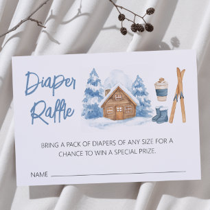 Apres Ski Baby shower Luier Raffle Informatiekaartje