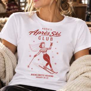Apres Ski Bachelorette Rood en Wit T-shirt