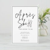 Apres ski bachelorette weekendje weg kaart (Staand voorkant)