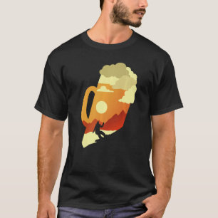 Apres Ski Beer Snowboarding Mountains Ski T-shirt