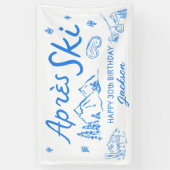 Après Ski Birthday Ski Party Vinyl Banner (Verticaal)