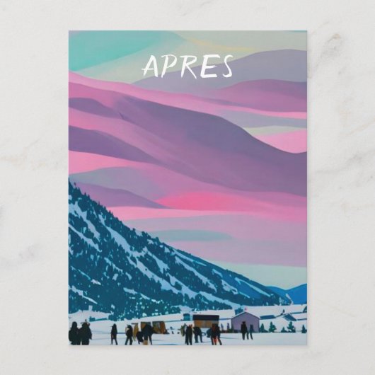 Apres ski briefkaart (Voorkant)