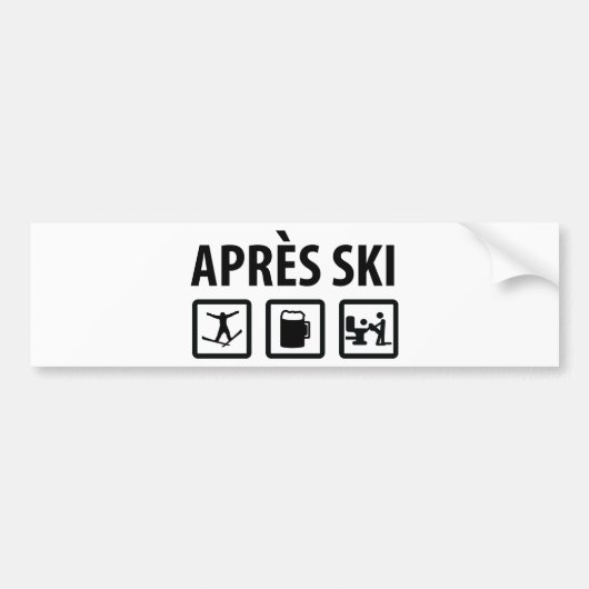 apres ski bumpersticker (Voorkant)