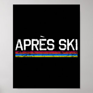 Apres ski bumsneeuwschaatsen vakantie wintersporte poster