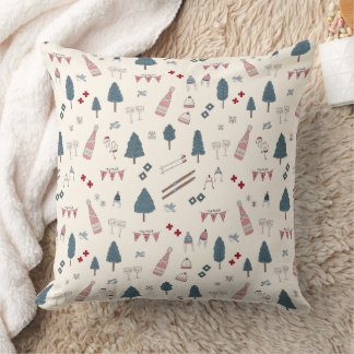 Apres Ski Cabin Decor Retro Roze Champagne Kussen