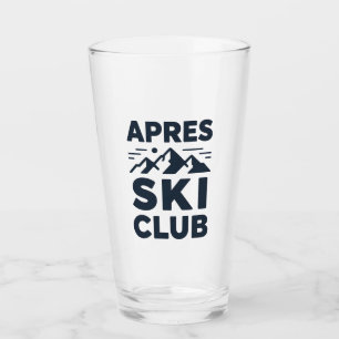Apres Ski Club Berg Logo - Aangepaste Heren Winter Glas