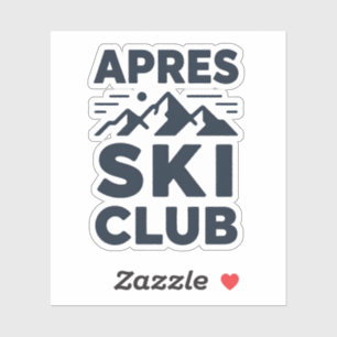 Apres Ski Club Berglogo - Heren Winter Collectie Sticker