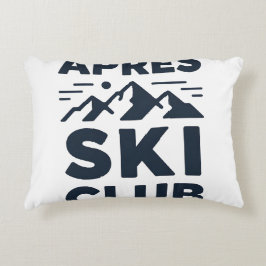 Apres Ski Club Mountain Logo - Custom Mens Winter  Accent Kussen