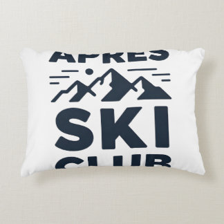 Apres Ski Club Mountain Logo - Custom Mens Winter  Accent Kussen
