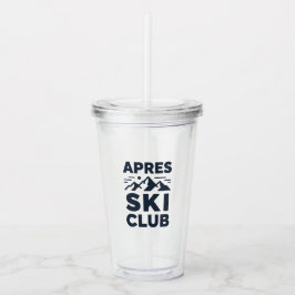 Apres Ski Club Mountain Logo - Custom Mens Winter  Acryl Drinkbeker