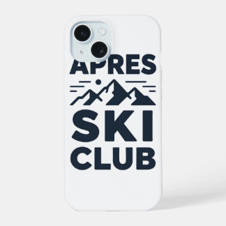 Apres Ski Club Mountain Logo - Custom Mens Winter  iPhone 15 Hoesje