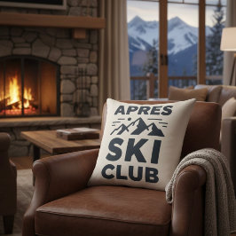 Apres Ski Club Mountain Logo - Custom Mens Winter  Kussen