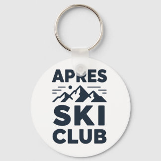 Apres Ski Club Mountain Logo - Custom Mens Winter  Sleutelhanger