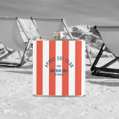 Apres Ski Club Retro Red Stripe Aangepaste locatie Heupfles