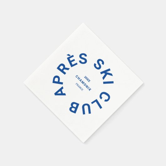 Après Ski Club Winter Blauwe Skigebied Wapen Servet (Hoek)