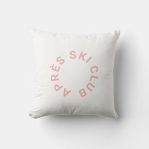 Après Ski Club Winter Icy Pink Ski Crest Buitenkussen