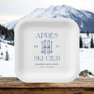 Apres Ski Club Winter Ski Vrijgezellenfeest Favor Papieren Bordje