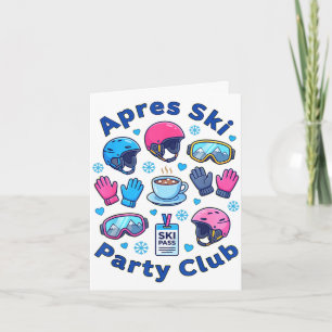 Apres ski feest club skien snowboarden winter kaart