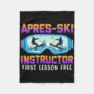 Apres-ski Instructeur Eerste Les Gratis Grappige S Fleece Deken