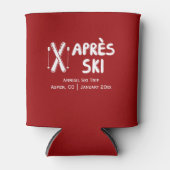 Apres Ski Jaarlijkse Familie Vriend Ski Trip Koelb Blikjeskoeler (Voorkant)