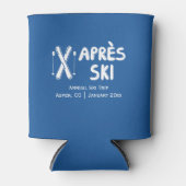 Apres Ski Jaarlijkse Familie Vriend Ski Trip Naam Blikjeskoeler (Voorkant)