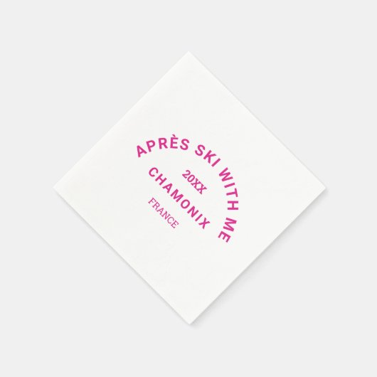 Après Ski Met Me Hot Pink Ski Crest Part Servet (Hoek)