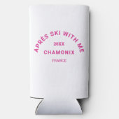 Après Ski met mij Hot Pink Ski Crest Party (Achterkant)