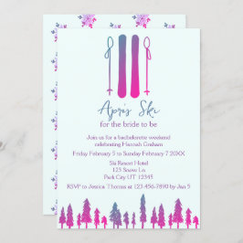 Apres Ski Neon Bachelorette Party Kaart