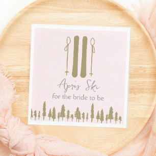 Apres Ski Pink Winter Vrijgezellenfeest Servet