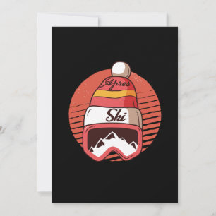 Apres Ski Retro Skier Skiing Winter Sports Kaart