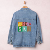 Après-ski retro skiërs kleurenblok denim jacket (Hangar)