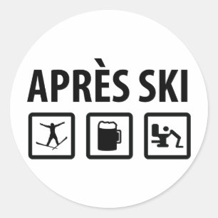 apres ski ronde sticker