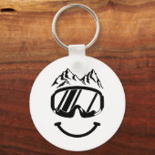 Apres Ski Snowboard Snowmobile Funny Skiing Snowmo Sleutelhanger (Voorkant)