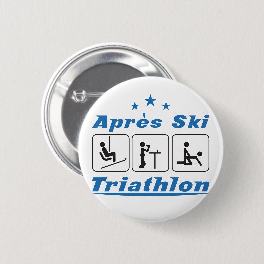 Apres Ski Triathlon Ronde Button 5,7 Cm (Voorkant /achterkant)