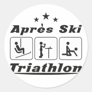 Apres Ski Triathlon Ronde Sticker