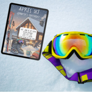 Après Ski Verjaardagsfeest Kaart