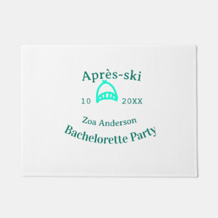 Après-ski vrijgezellenfeest turquoise hoed naam da deurmat
