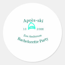 Après-ski vrijgezellenfeest turquoise hoed naam da