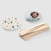 Apres Ski Weekend Bachelorette Game Grooms Gezicht Handwaaier (Niet-gemonteerd)