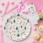 Apres Ski Weekendfeest Roze Champagne Papieren Bordje (Feest)