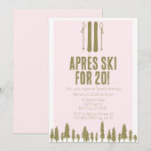 Apres Ski Winter 20e verjaardag Kaart (Voorkant / Achterkant)