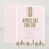 Apres Ski Winter 30e verjaardag Kaart (Voorkant / Achterkant)