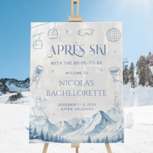 Apres Ski Winter Bachelorette-feest verwelkoming Acryl Bord
