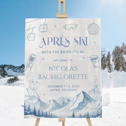 Apres Ski Winter Bachelorette Party Welcome 