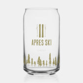 Apres Ski Winter Bruidsmeisjes Custom Blikvorm Glas (Voorkant)