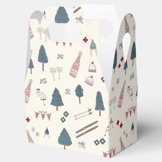 Apres Ski Winter Bruidsmeisjes Feest Favoriet Doze Bedankdoosjes (Geopend)