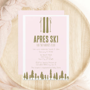 Apres Ski Winter Thema Baby shower Kaart