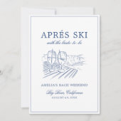 Après skiën met de bruid om Bach Weekend Kaart (Voorkant)