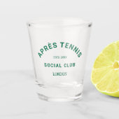 Après Tennis Social Club Groene Aangepaste Crest Shot Glas (Voorkant)