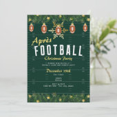 Après Voetbal Kerst Dinner Sportfeest Kaart (Staand voorkant)